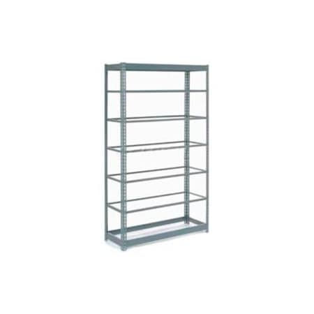 Heavy Duty Shelving 48W X 24D X 96H With 7 Shelves - No Deck - Gray